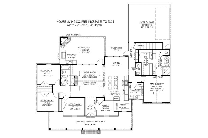 Dream House Plan - Optional Basement Foundation