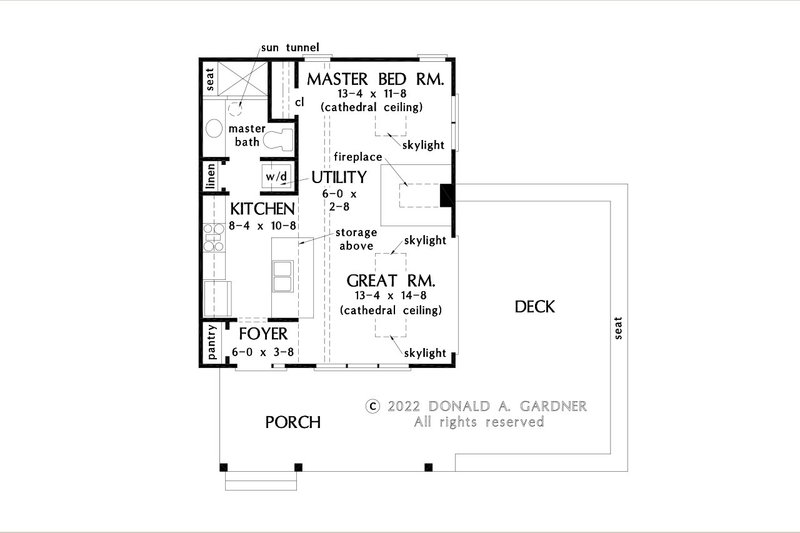 Home Plan - Floor Plan - Main Floor for Cabin House Plan #929-1142, 1 bath