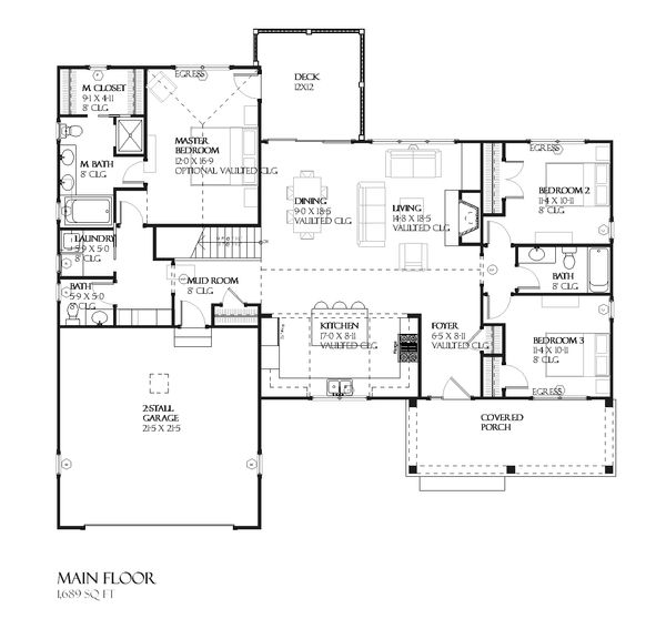 Traditional Floor Plan - Main Floor Plan #901-46