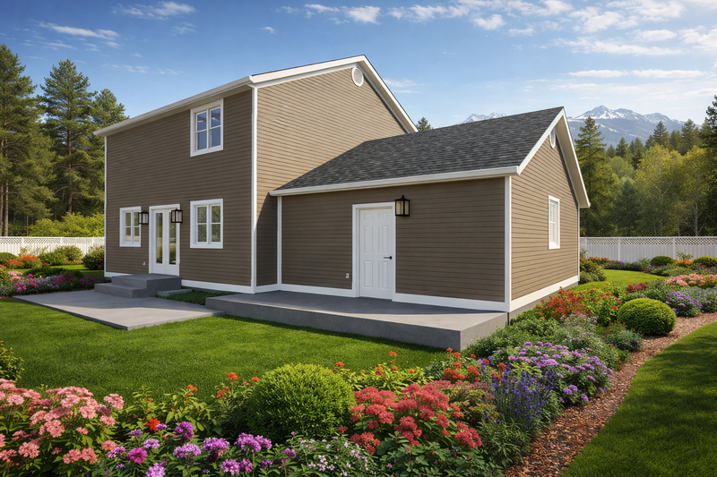 House Blueprint - Exterior - Rear Elevation 2 for Farmhouse House Plan #1060-442 - 3 bed, 2.5 bath