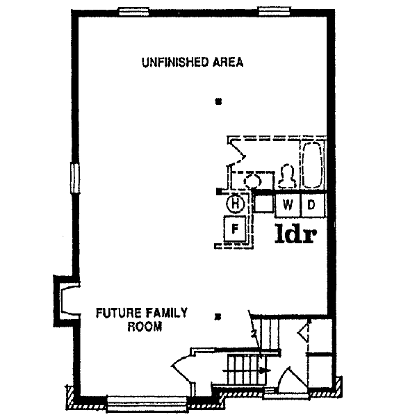 Traditional Floor Plan - Lower Floor Plan #47-226