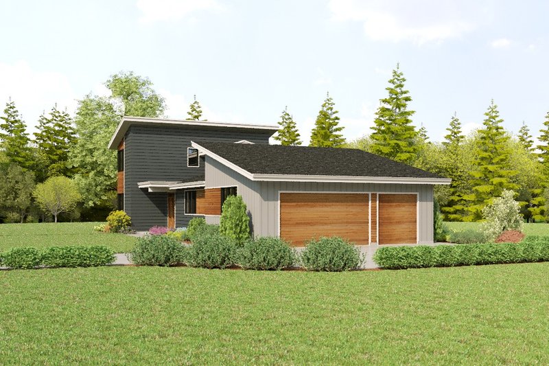 House Design - Exterior - Other Elevation 1 for Contemporary House Plan #48-1155 - 4 bed, 3 bath