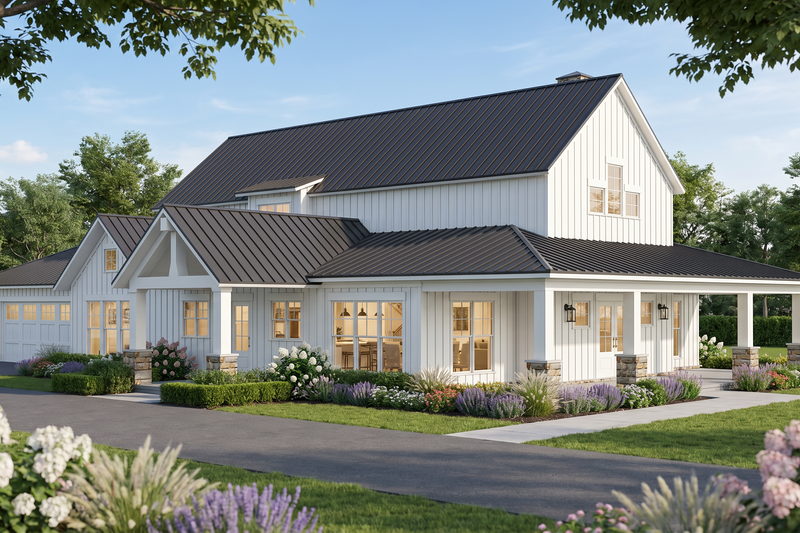 House Plan Design - Exterior - Other Elevation 4 for Farmhouse House Plan #923-506 - 3 bed, 3.5 bath