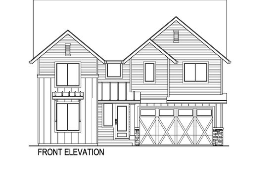 Exterior - Front Elevation 3 for Farmhouse House Plan #569-59 - 5 bed, 3 bath