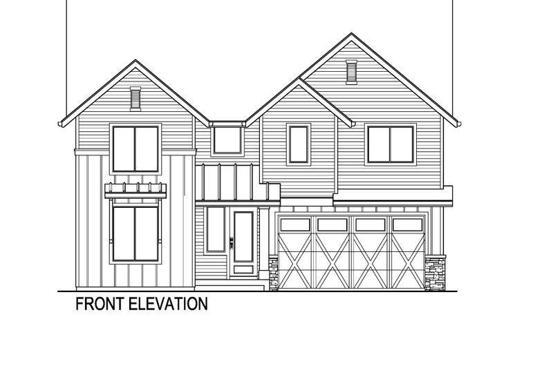 House Design - Exterior - Front Elevation 3 for Farmhouse House Plan #569-59 - 5 bed, 3 bath