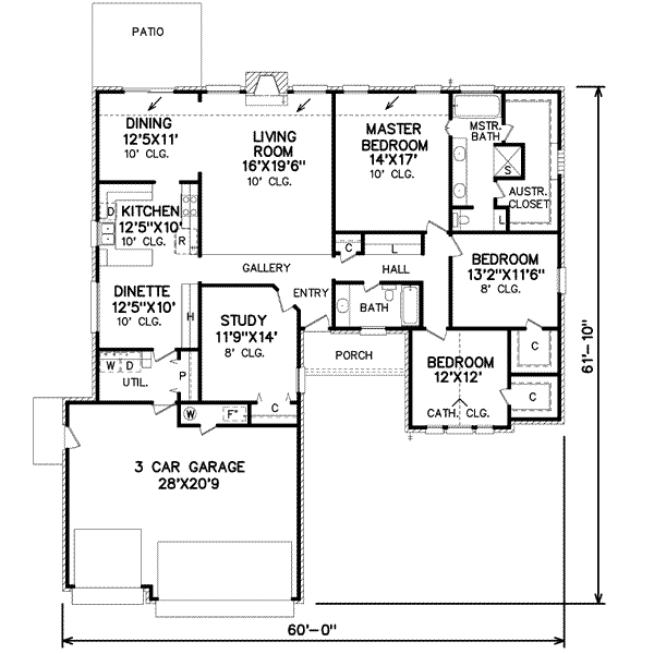 Traditional Floor Plan - Main Floor Plan #65-209
