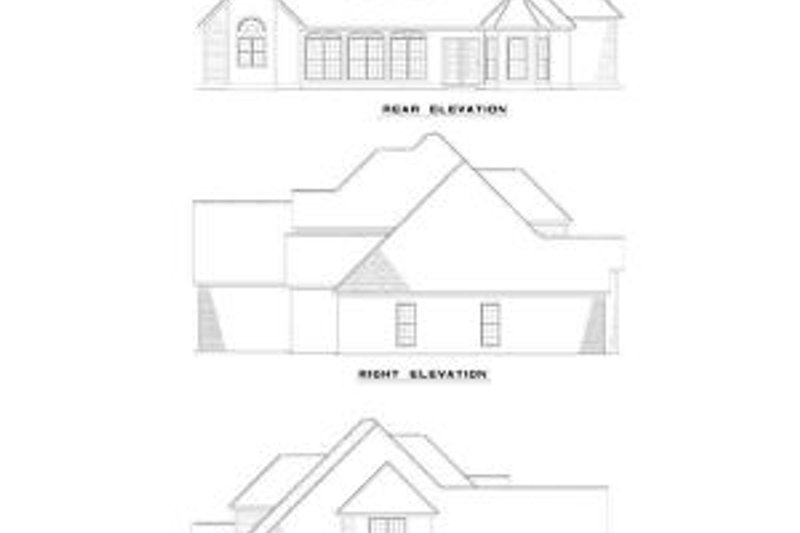 Dream House Plan - Exterior - Rear Elevation for Traditional House Plan #17-2079 - 4 bed, 3 bath