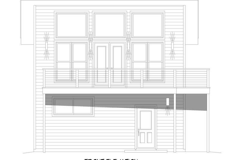Home Plan - Exterior - Front Elevation 3 for Modern House Plan #932-965 - 1 bed, 1 bath