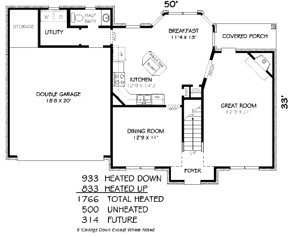 Traditional Floor Plan - Main Floor Plan #424-225