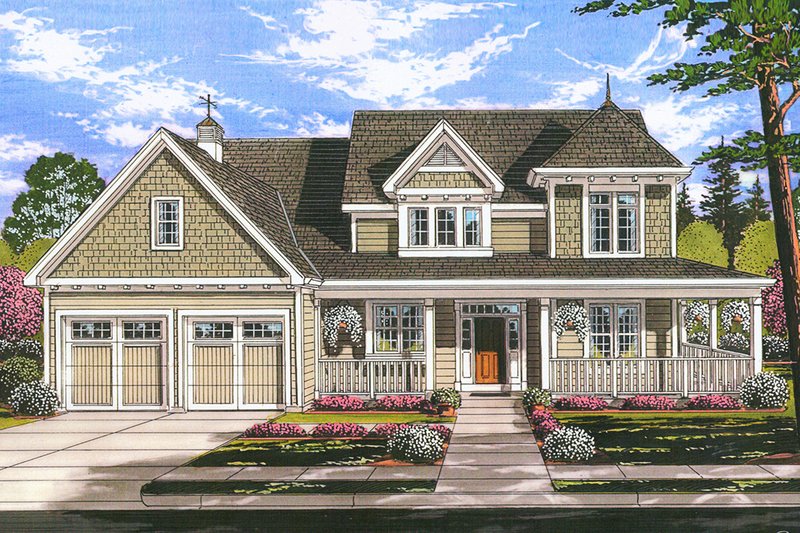 House Plan Design - Farmhouse Exterior - Front Elevation Plan #46-884