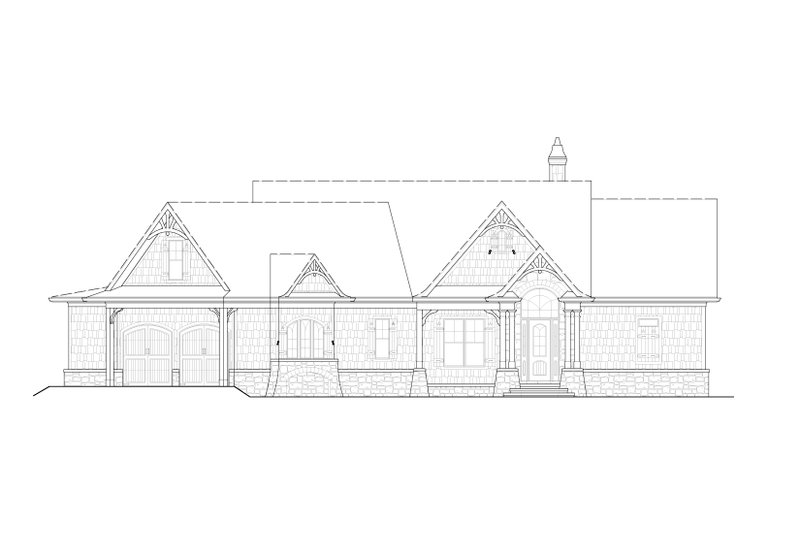Home Plan - Exterior - Front Elevation 5 for Ranch House Plan #54-428 - 3 bed, 2.5 bath
