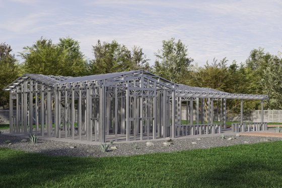 Exterior - Other Elevation 1 for Mediterranean House Plan #1106-30 - 2 bed, 2 bath