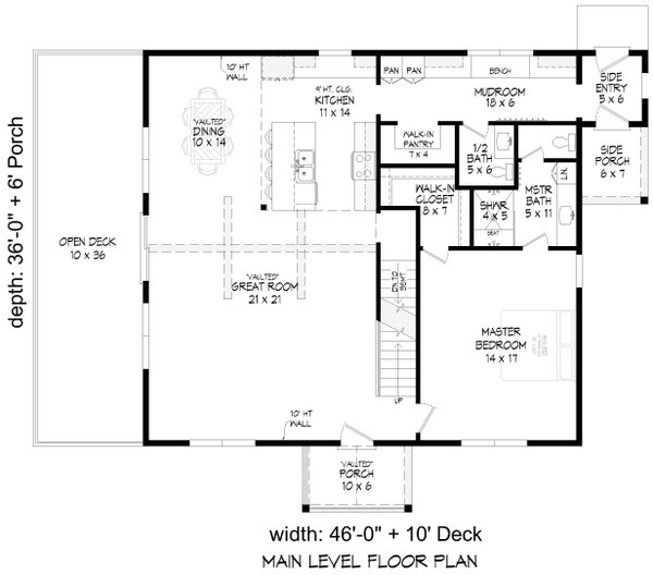 Home Plan - Country Floor Plan - Main Floor Plan #932-1315