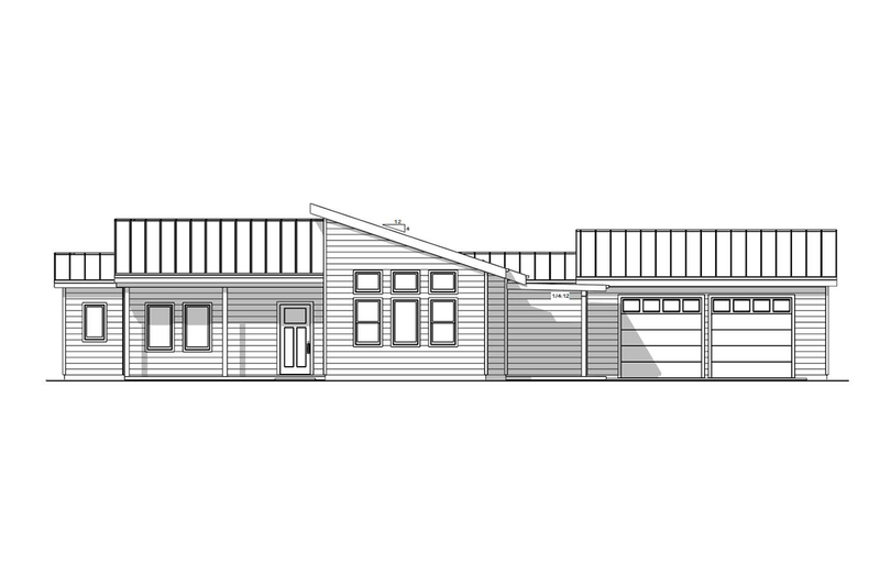 Dream House Plan - Exterior - Front Elevation 3 for Modern House Plan #1099-22 - 3 bed, 2.5 bath