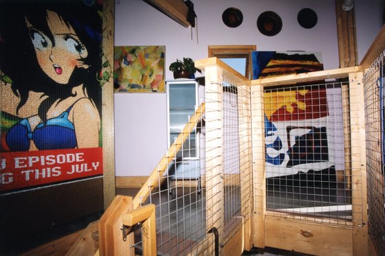 Modern design, 2 story studio loft design, upstairs landing