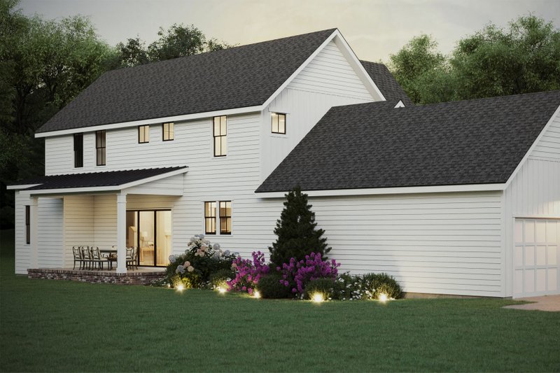 House Blueprint - Exterior - Rear Elevation for Farmhouse House Plan #461-118 - 5 bed, 3.5 bath