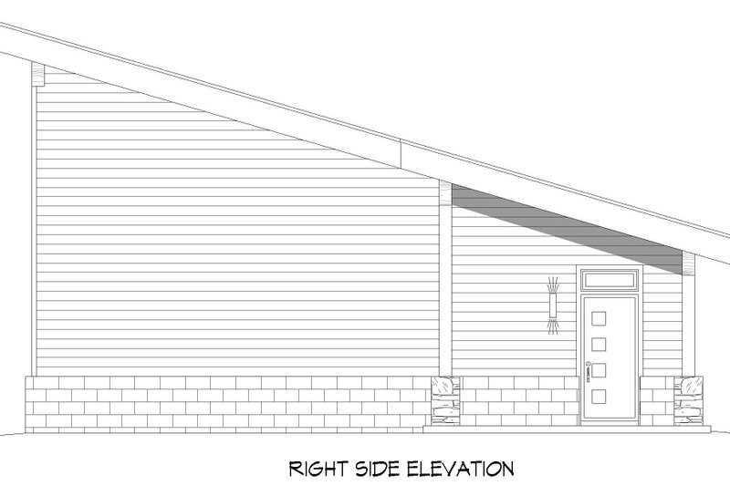 House Blueprint - Exterior - Other Elevation 1 for Modern House Plan #932-683, 1 bath