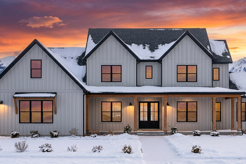 House Design - Exterior - Front Elevation 4 for Farmhouse House Plan #1096-202 - 4 bed, 4.5 bath