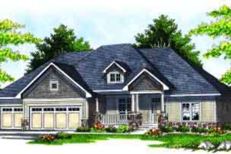 Architectural House Design - Farmhouse Exterior - Front Elevation Plan #70-629