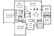 European Style House Plan - 5 Beds 3.5 Baths 3318 Sq/Ft Plan #329-295 