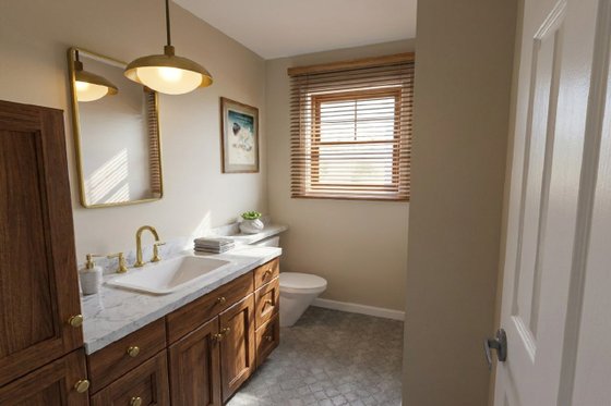 Interior - Master Bathroom for Colonial House Plan #126-118 - 3 bed, 2.5 bath