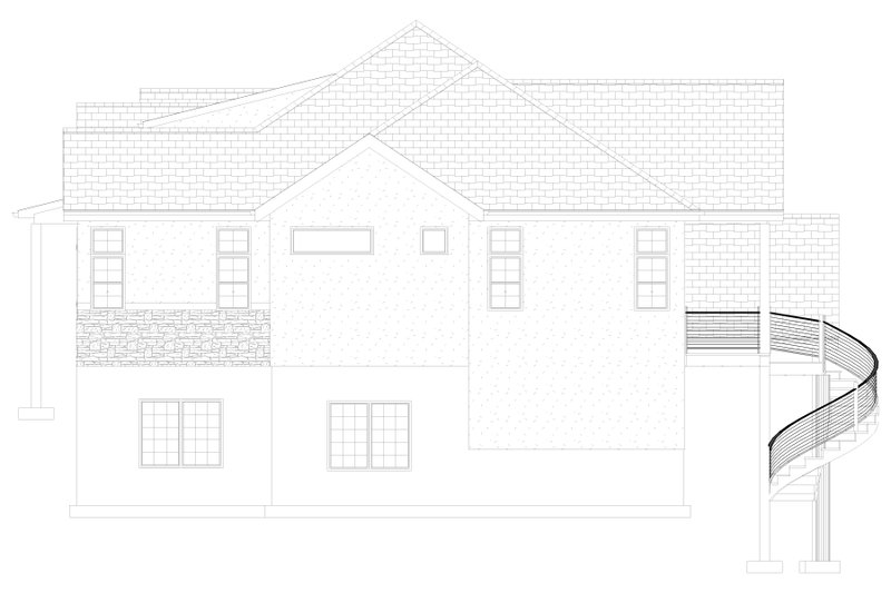 House Blueprint - Exterior - Other Elevation 2 for Farmhouse House Plan #1060-238 - 3 bed, 2.5 bath