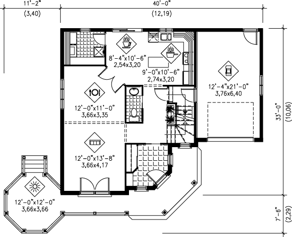 Country Floor Plan - Main Floor Plan #25-241