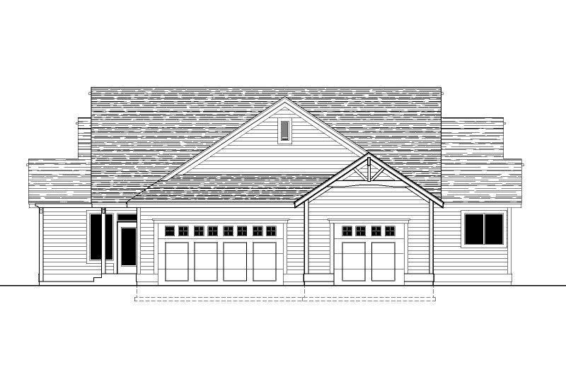 House Blueprint - Exterior - Rear Elevation for Farmhouse House Plan #112-212 - 2 bed, 2.5 bath