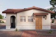 Adobe / Southwestern Style House Plan - 1 Beds 1 Baths 495 Sq/Ft Plan #1106-189 Exterior 