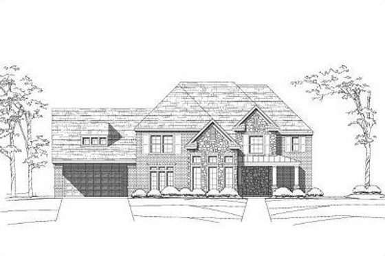 Exterior - Front Elevation for Traditional House Plan #411-807 - 4 bed, 3.5 bath