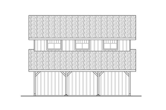 Exterior - Other Elevation for Country House Plan #124-1241, 0 bath