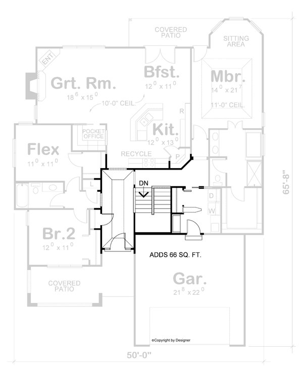 Home Plan - Farmhouse Floor Plan - Upper Floor Plan #20-1221
