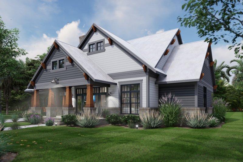 Dream House Plan - Exterior - Front Elevation 6 for Bungalow House Plan #120-279 - 3 bed, 2 bath