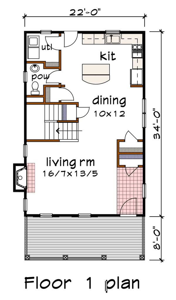Bungalow Floor Plan - Main Floor Plan #79-261