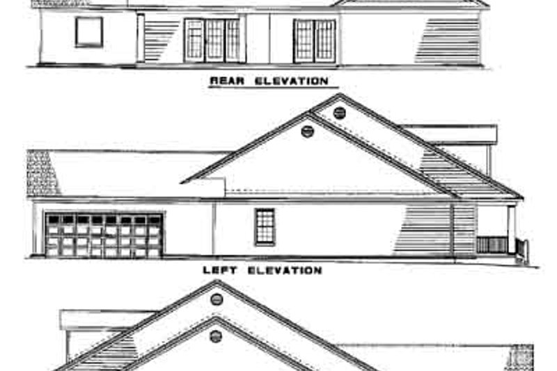 Dream House Plan - Exterior - Rear Elevation for Farmhouse House Plan #17-407 - 4 bed, 2.5 bath