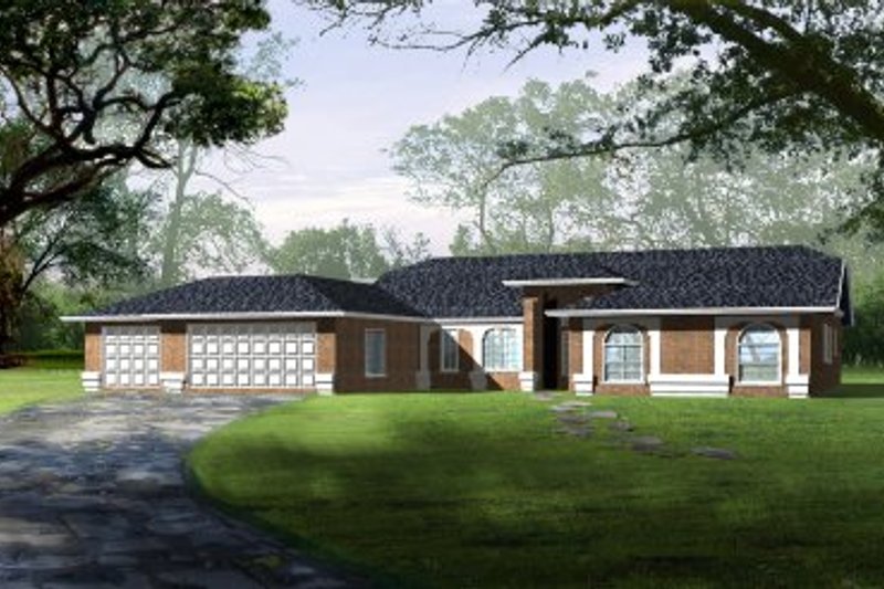 Dream House Plan - Ranch Exterior - Front Elevation Plan #1-677