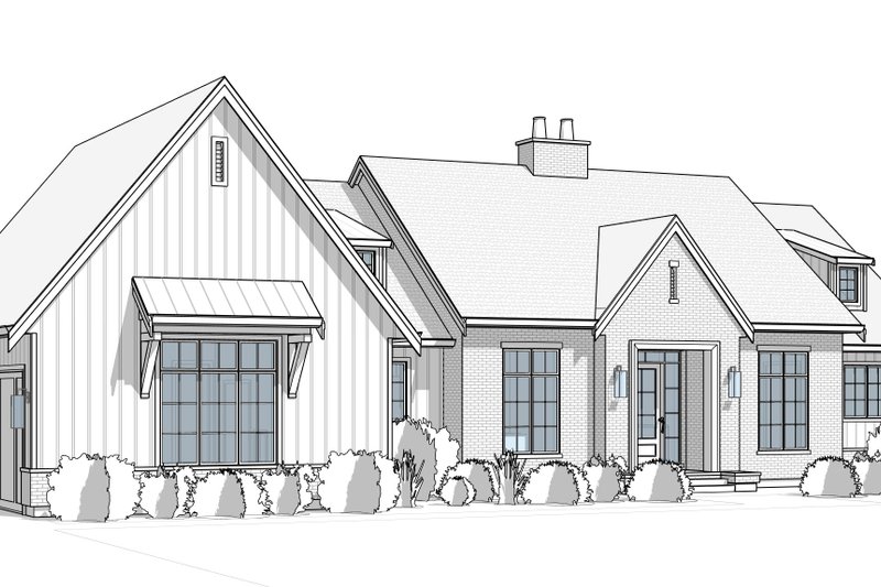 House Plan Design - Exterior - Front Elevation 4 for Farmhouse House Plan #1114-126 - 3 bed, 2.5 bath