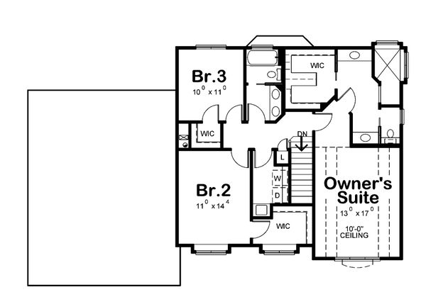 Dream House Plan - Craftsman Floor Plan - Upper Floor Plan #20-2416