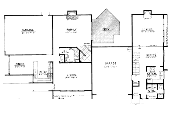 Floor Plan - Main Floor for Modern House Plan #303-136 - 3 bed, 1.5 bath