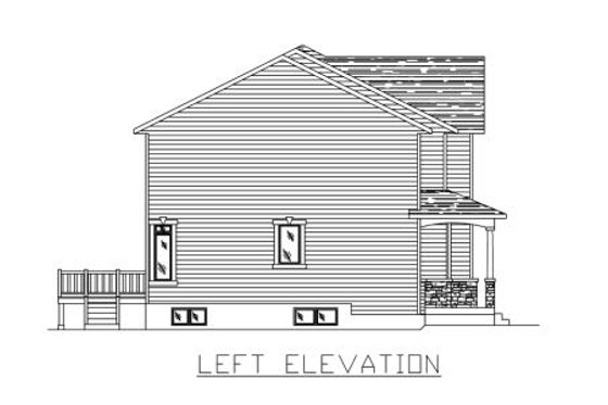 Exterior - Other Elevation for Country House Plan #138-256 - 3 bed, 1.5 bath