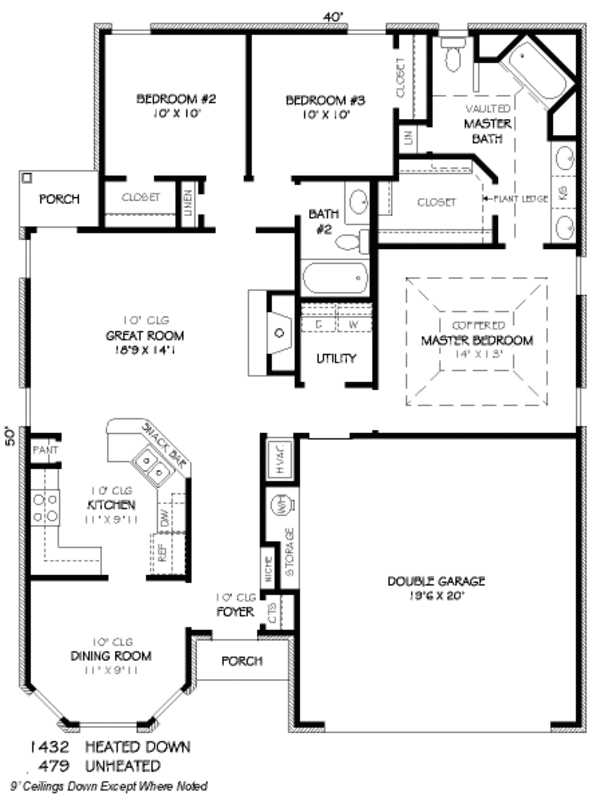 Traditional Floor Plan - Main Floor Plan #424-165