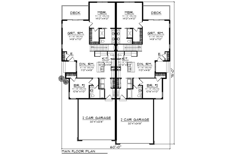 Dream House Plan - Floor Plan - Main Floor for Ranch House Plan #70-1473 - 4 bed, 4 bath