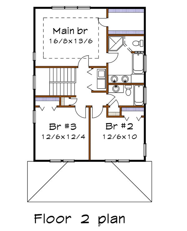 Home Plan - Craftsman Floor Plan - Upper Floor Plan #79-266