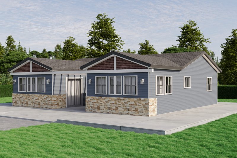 House Blueprint - Exterior - Other Elevation 1 for Craftsman House Plan #1106-35 - 3 bed, 2 bath