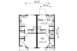 Floor Plan - Main Floor for Traditional House Plan #303-359 - 6 bed, 5 bath