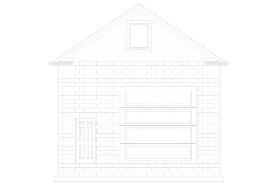 Exterior - Rear Elevation 1 for Traditional House Plan #1060-88, 0 bath