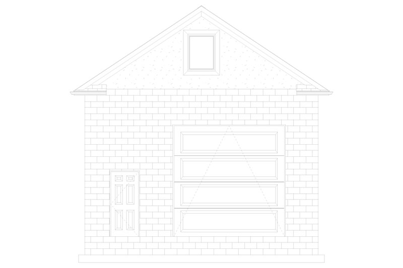 House Plan Design - Exterior - Rear Elevation 1 for Traditional House Plan #1060-88, 0 bath