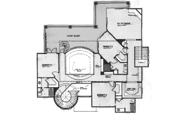 Mediterranean Floor Plan - Upper Floor Plan #115-175