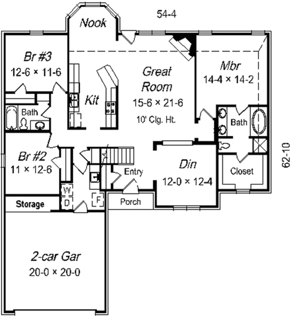 European Floor Plan - Main Floor Plan #329-245