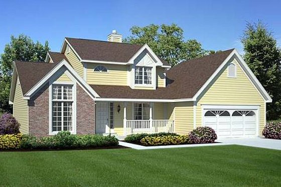 Exterior - Front Elevation for Traditional House Plan #312-421 - 3 bed, 2.5 bath